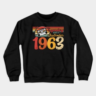 60Th 60Th Born September 1963 Crewneck Sweatshirt